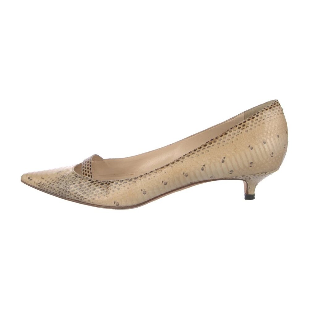 Jimmy Choo Python Animal Print Kitten Heels Snakeskin Naomi Vintage Size 36 6 - Picture 4 of 13
